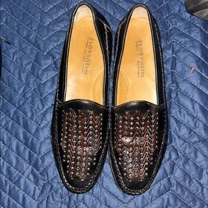 Florsheim Men's Black and Brown Woven Loafers